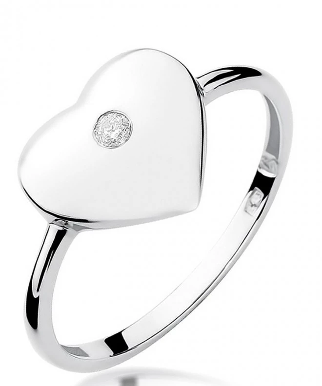 Prsteň Bonore - Biele Zlato 585 - Diamant 0,03 ct 106813
