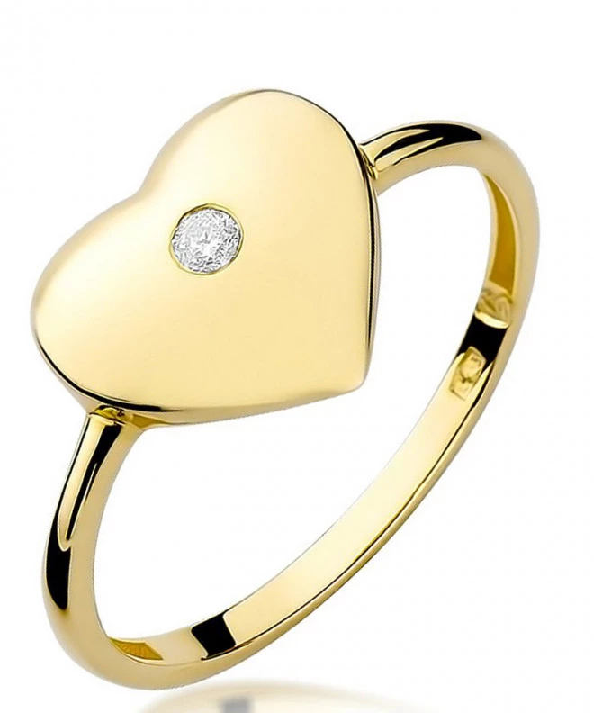 Prsteň Bonore - Zlato 585 - Diamant 0,03 ct 81034