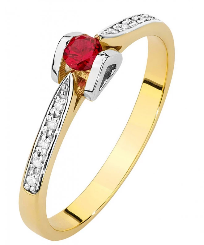 Prsteň Bonore - Zlato 585 - Rubín 0,15 ct 94420