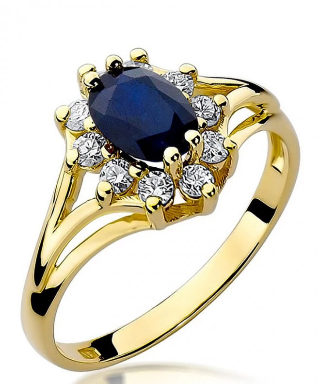 Prsteň Bonore - Zlato 585 - Zafír 0,9 ct 96476