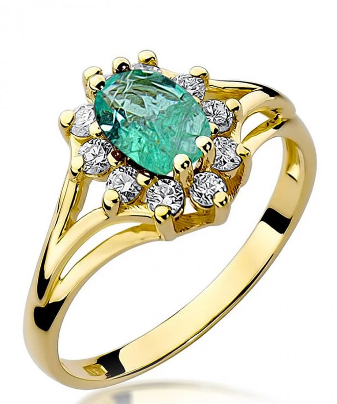 Prsteň Bonore - Zlato 585 - Smaragd 0,8 ct 98515