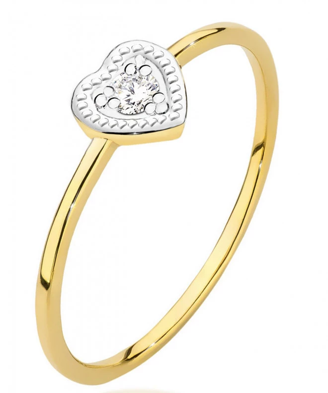 Prsteň Bonore - Zlato 585 - Diamant 0,02 ct 81032