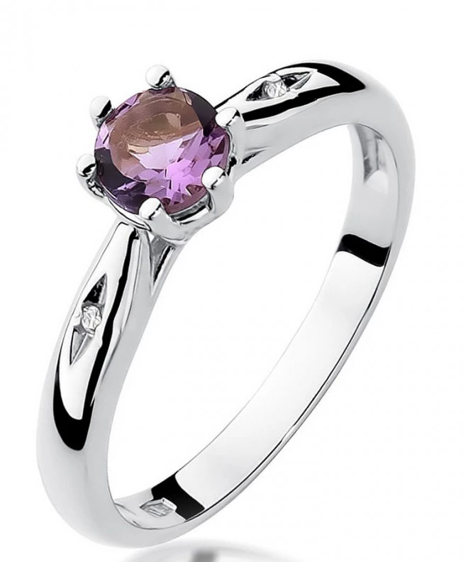 Prsteň Bonore - Biele Zlato 585 - Ametyst 0,5 ct 105803