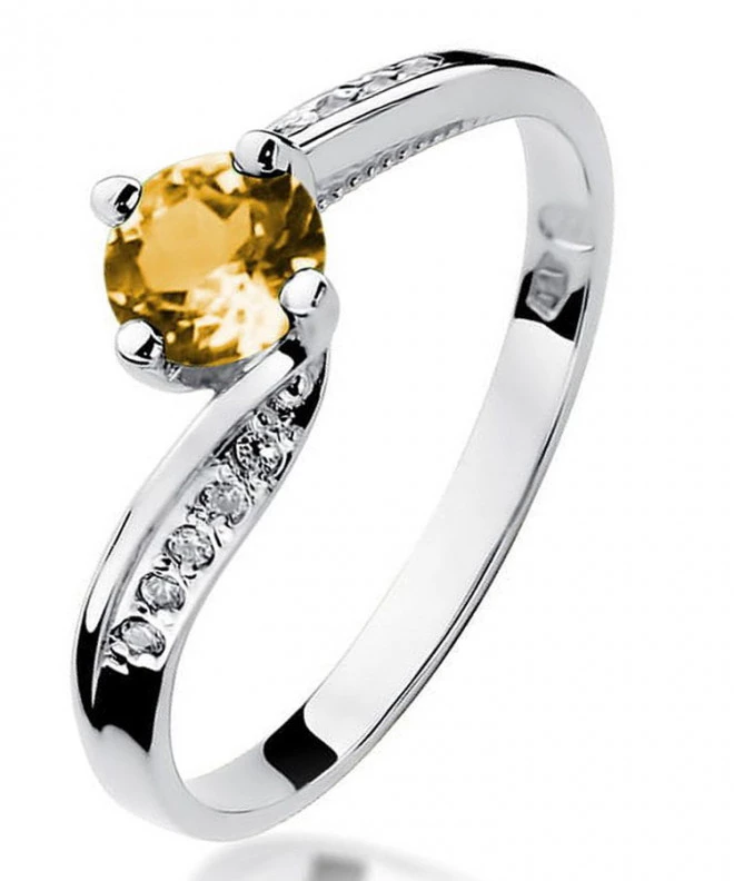 Prsteň Bonore - Biele Zlato 585 - Citrón 0,5 ct 119296