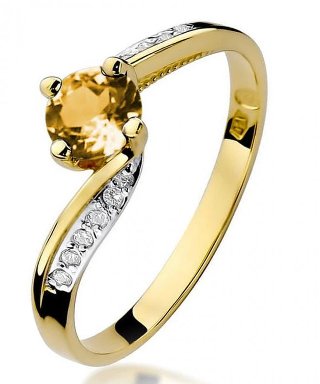 Prsteň Bonore - Zlato 585 - Citrón 0,6 ct 93372