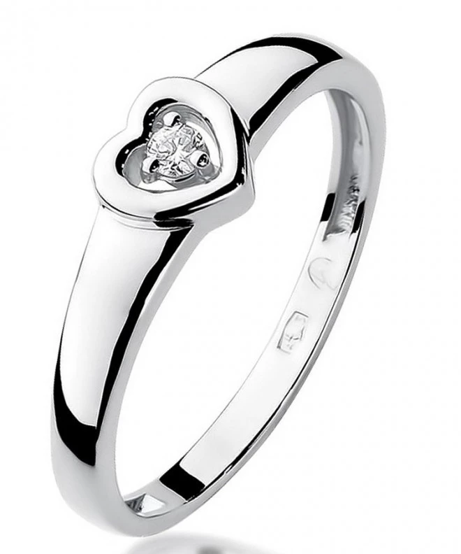 Prsteň Bonore - Biele Zlato 585 - Diamant 0,04 ct 106812