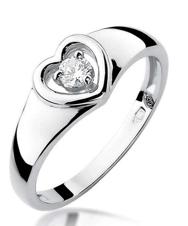 Prsteň Bonore - Biele Zlato 585 - Diamant 0,1 ct 107845