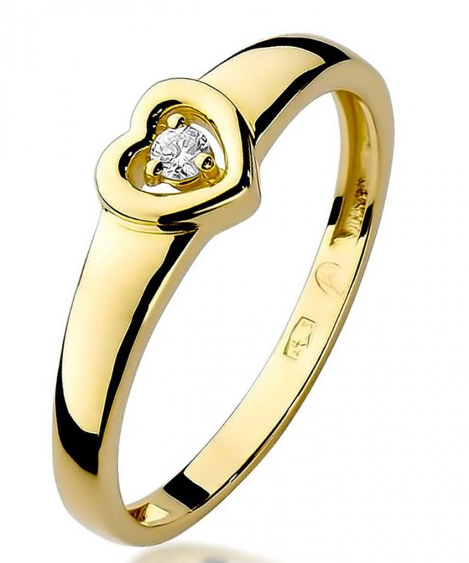 Prsteň Bonore - Zlato 585 - Diamant 0,04 ct 81033