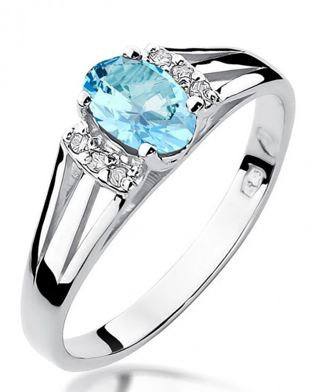 Prsteň Bonore - Biele Zlato 585 - Topaz 0,5 ct 126577
