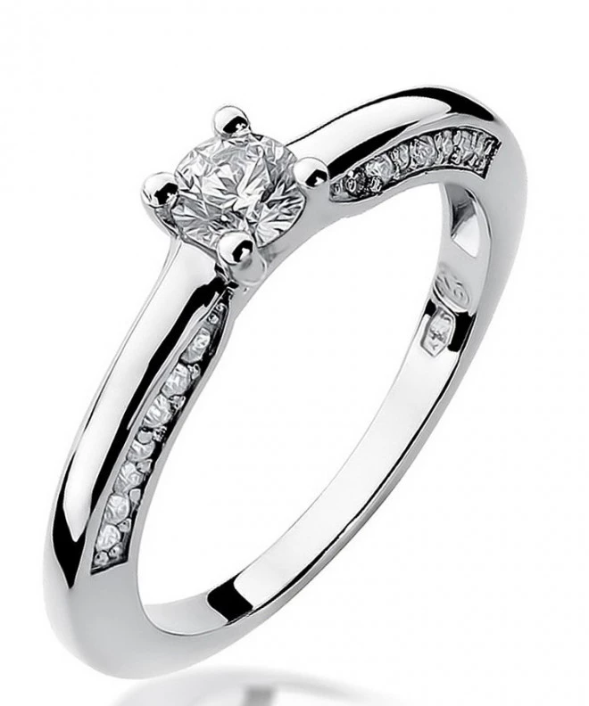Prsteň Bonore - Biele Zlato 585 - Diamant 0,3 ct 116227