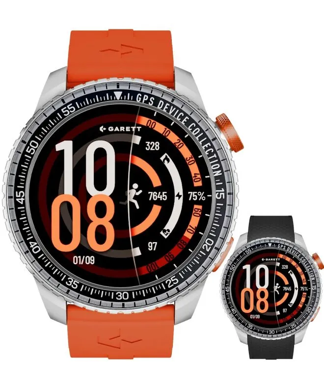 Smart Hodinky pánske Garett Compass Silver SET 5904238487365