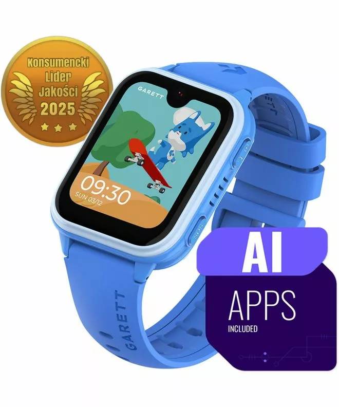 Smart Hodinky detské Garett Kids Vibe AI 4G Modrá 5904238487426