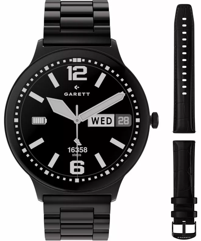 Smart Hodinky pánske Garett Quantum Glow Black SET 5904238487570