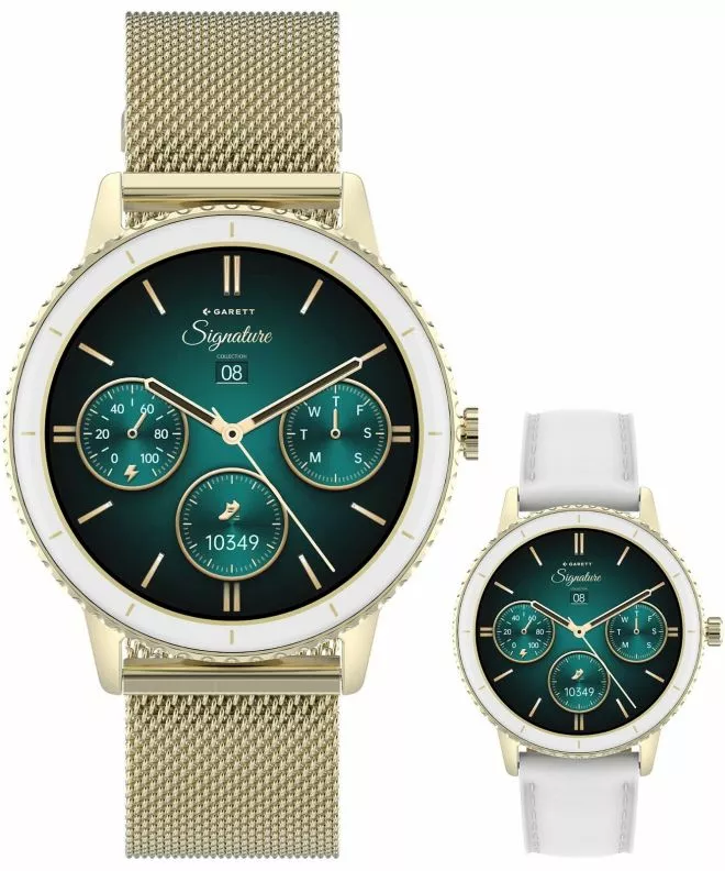 Smart Hodinky dámske Garett Signature Grace Gold Mesh SET 5904238485057