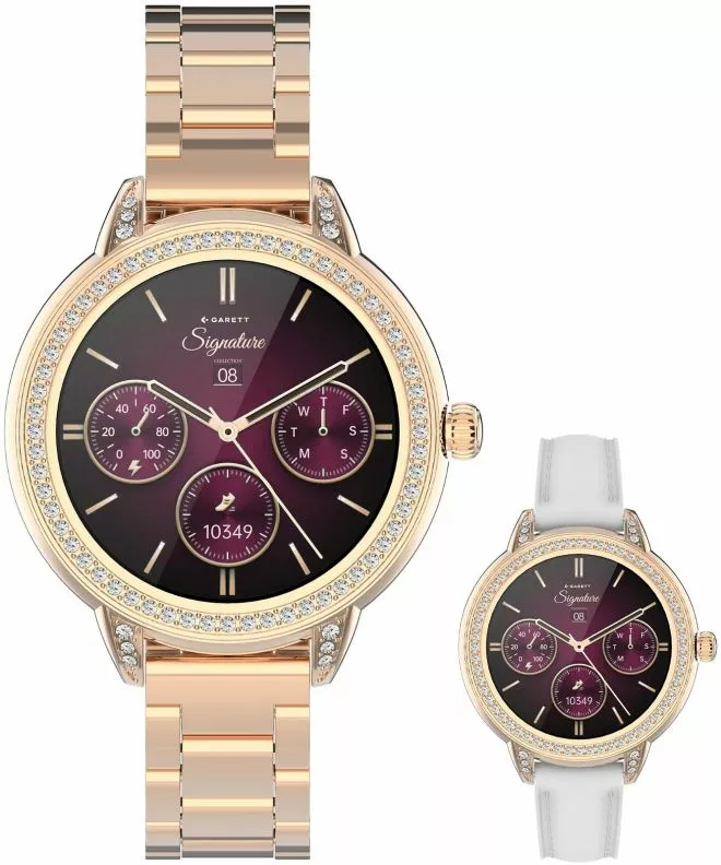 Smart Hodinky dámske Garett Signature Stella Rose Gold Solid SET 5904238485101