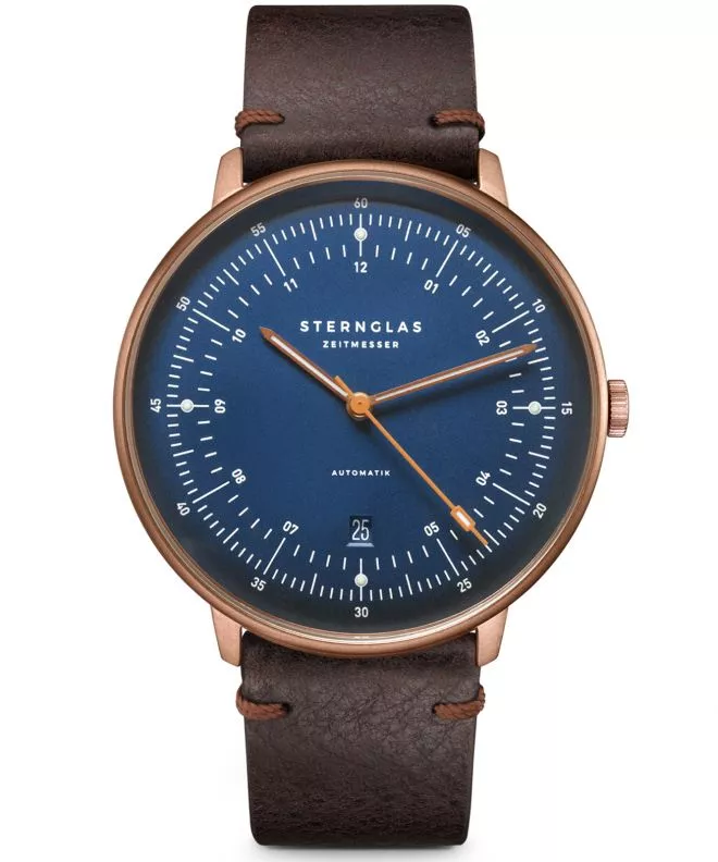 Hodinky pánske Sternglas Hamburg Dark Blue Bronze Automatic S02-HH27-VI17