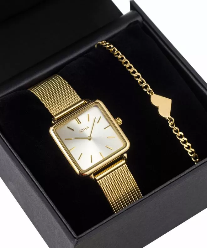 Hodinky dámske BOWA Vienna Full-Gold Mesh 29 Gift Set VI294-44-164M-419-02