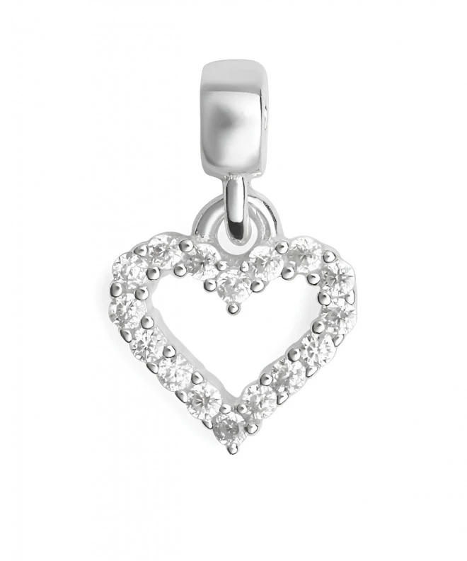 Prívesok Daniel Wellington Heart Contour Crystal Charm Silver DW00401051