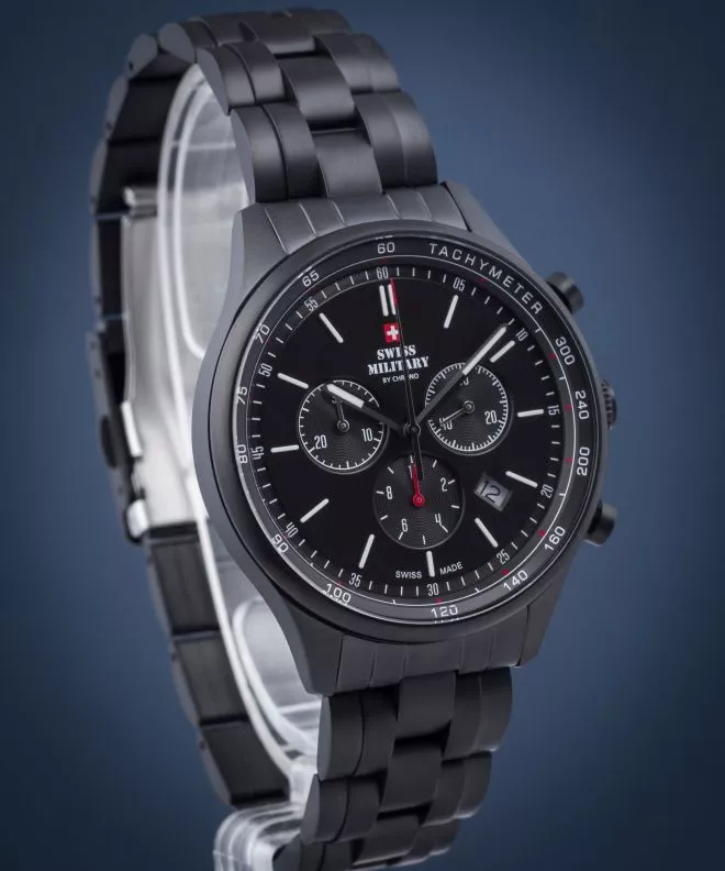 Hodinky pánske Swiss Military by Chrono Quartz Chrono Tachymeter SM34081.04