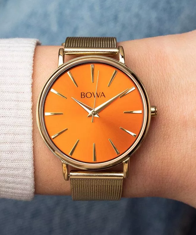 Hodinky dámske BOWA Praha Orange Spritz Gold Mesh 38 PH384-144-184M