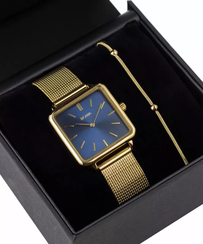 Hodinky dámske BOWA Vienna Navy Blue-Gold Mesh 29 VI294-34-164M-419-04