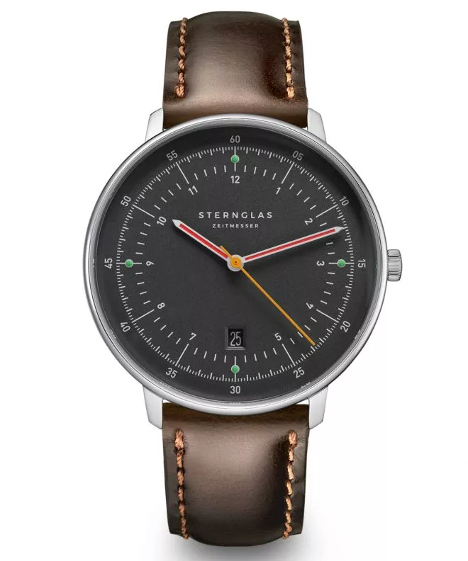 Hodinky pánske Sternglas Hamburg Neugraphite S01-HH39-BR03