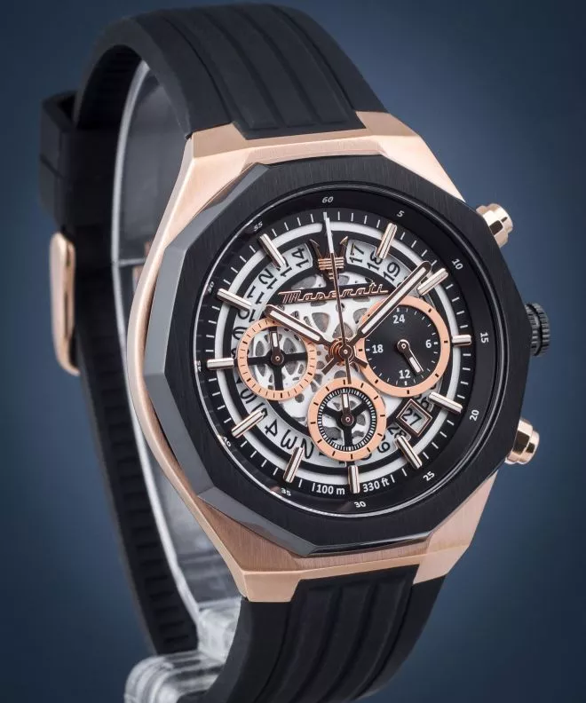 Hodinky pánske Maserati Stile Skeleton Chronograph R8871642003