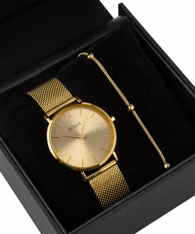 BOWA London Full Gold 33 Gift Set (hodinky + náramok) LO334-44-164M-419-04