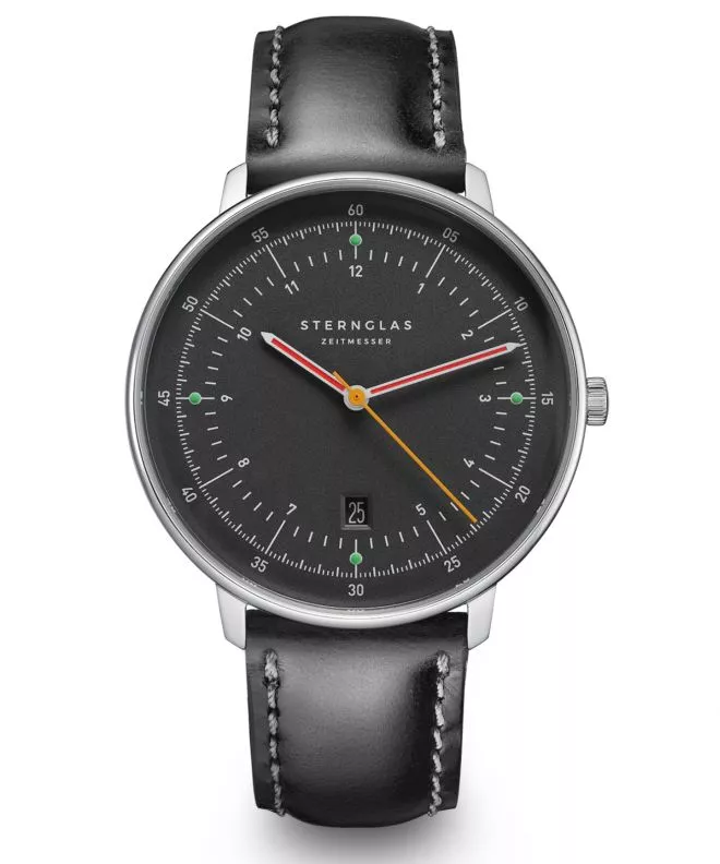 Hodinky pánske Sternglas Hamburg Neugraphit Automatic S02-HH39-BR02
