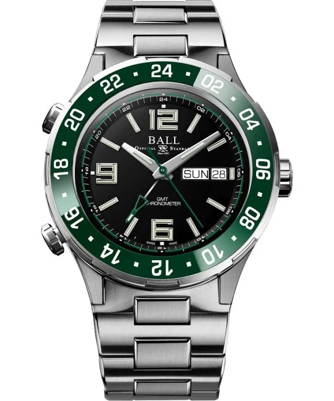 Hodinky pánske Ball Roadmaster Marine GMT Automatic Titanium Chronograph Limited Edition DG3000A-S5C-BK