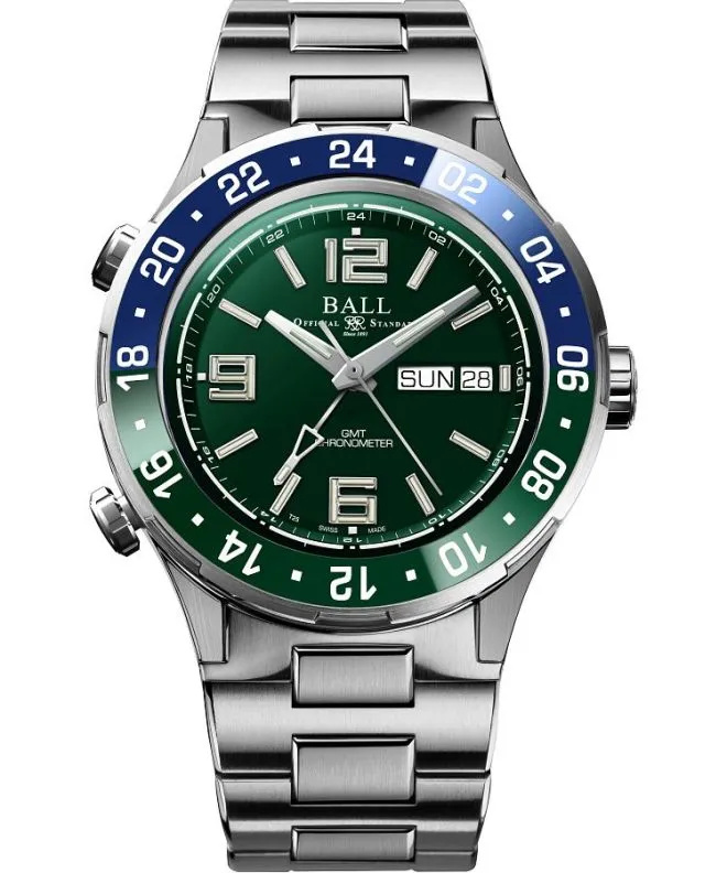 Hodinky pánske Ball Roadmaster Marine GMT Automatic Titanium Chronograph Limited Edition DG3000A-S9CJ-GR
