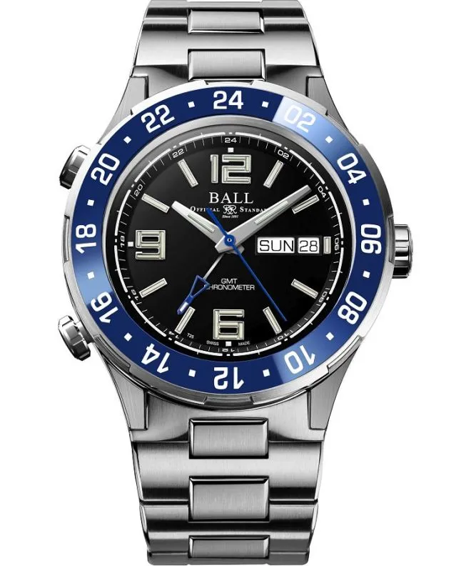 Hodinky pánske Ball Roadmaster Marine GMT Automatic Titanium Chronograph Limited Edition DG3030B-S6CJ-BK
