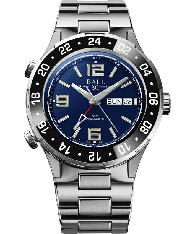 Hodinky pánske Ball Roadmaster Marine GMT Automatic Titanium Chronograph DG3030B-S7CJ-BE