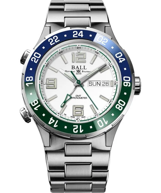 Hodinky pánske Ball Roadmaster Marine GMT Automatic Titanium Chronograph Limited Edition DG3030B-S9CJ-WH