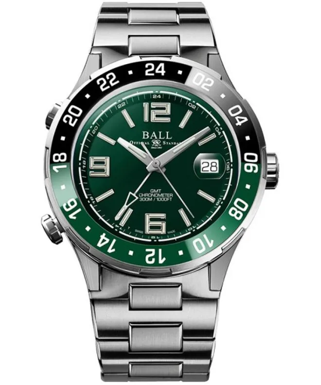 Hodinky pánske Ball Roadmaster Pilot GMT Automatic Titanium Chronograph DG3038A-S3C-GR