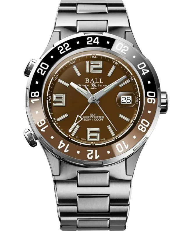 Hodinky pánske Ball Roadmaster Pilot GMT Automatic Titanium Chronograph Limited Edition DG3038A-S5CJ-BR