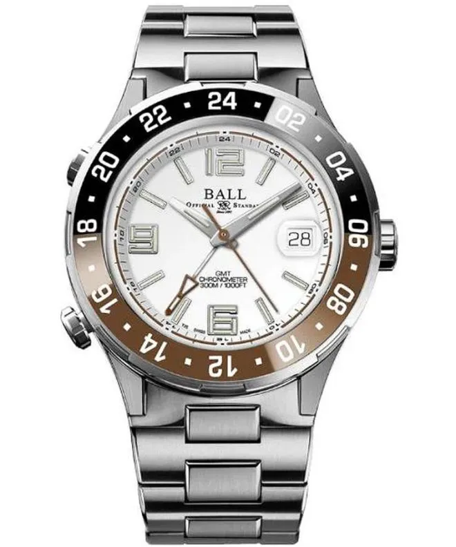 Hodinky pánske Ball Roadmaster Pilot GMT Automatic Titanium Chronograph Limited Edition DG3038A-S5CJ-WH