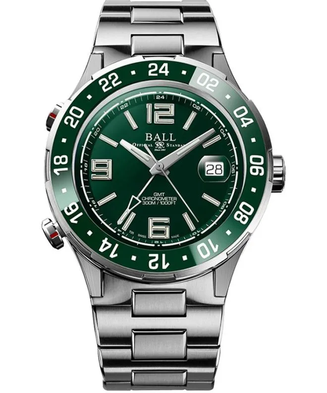 Hodinky pánske Ball Roadmaster Pilot GMT Automatic Titanium Chronograph Limited Edition DG3038A-S7CJ-GR