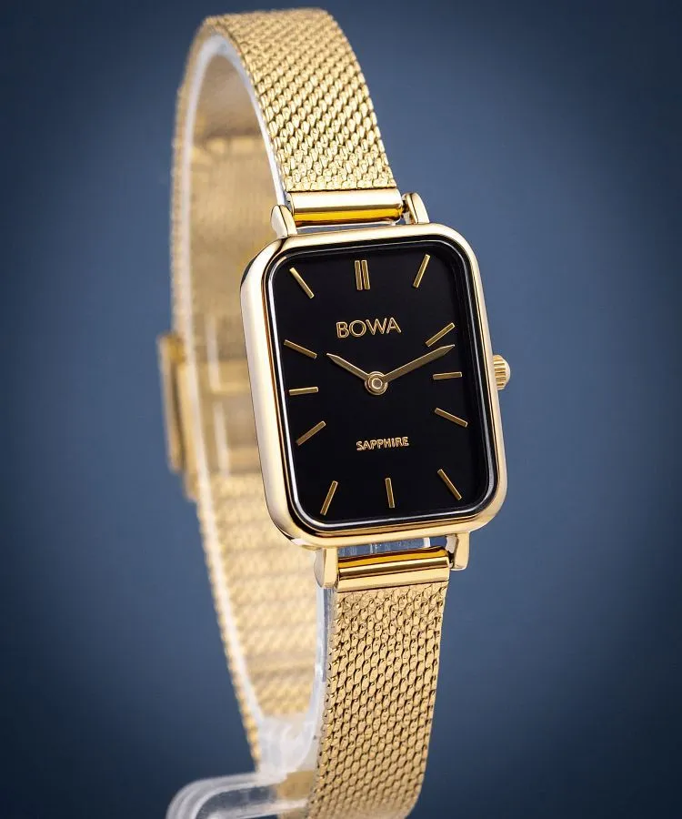 Hodinky dámske BOWA Dubai Black-Gold Mesh 20 DU204-14-104M