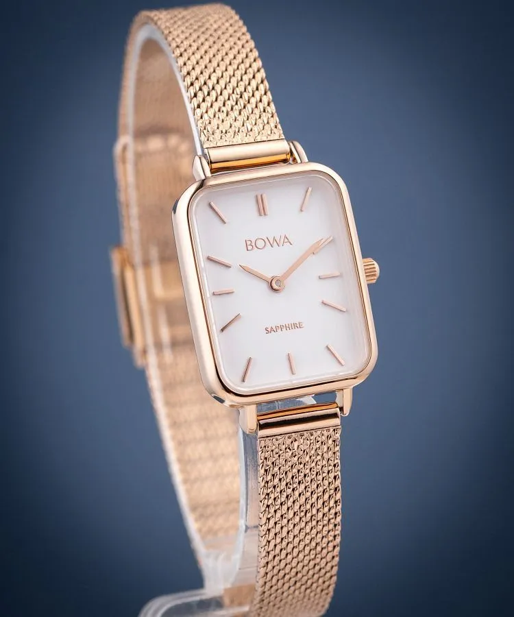 Hodinky dámske BOWA Dubai White Rose-Gold Mesh 20 DU207-27-107M