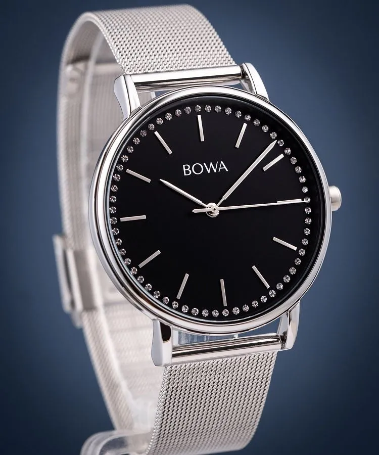 Hodinky dámske BOWA Rio Black-Silver Mesh 38 RI385-15-185M
