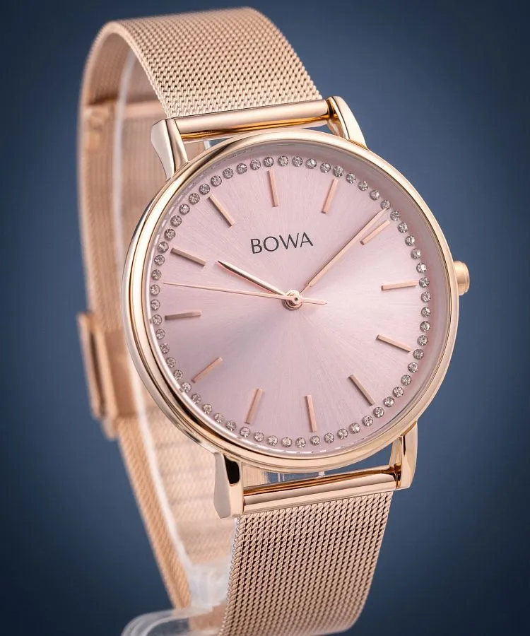 Hodinky dámske BOWA Rio Full Rose Gold Mesh 38 RI387-77-187M
