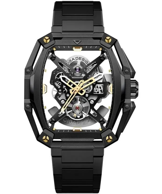 Hodinky pánske Ciga Design Hunter Automatic Skeleton Z035-BB02-W1B