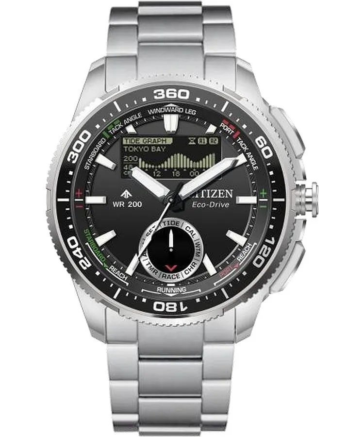 Hodinky pánske Citizen Promaster Marine Wave Tracker Eco-Drive Chronograph JV3001-53E
