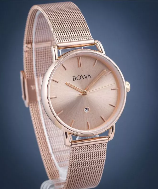 Hodinky dámske BOWA Milan Full Pink Gold Mesh 34 MI347-77-167M