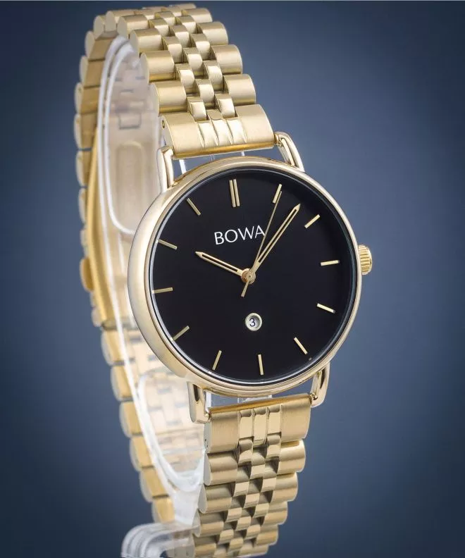 Hodinky dámske BOWA Milan Black Gold Steel 34 MI344-14-164S