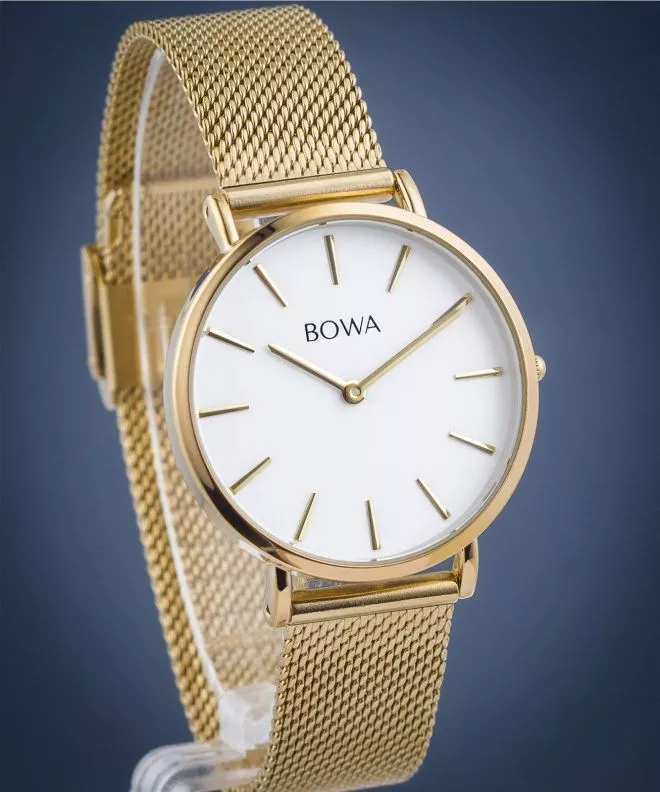Hodinky dámske BOWA New York Petite White-Gold Mesh 34 NY344-24-184M