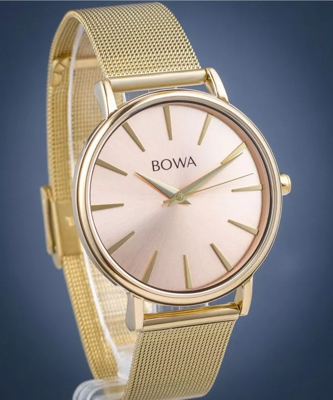 Hodinky dámske BOWA Praha Pink-Gold Mesh 38 PH384-124-184M
