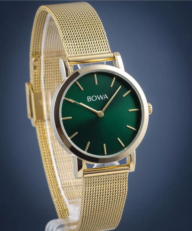 Hodinky dámske BOWA Tokyo Green Gold Mesh 33 TO334-04-164M
