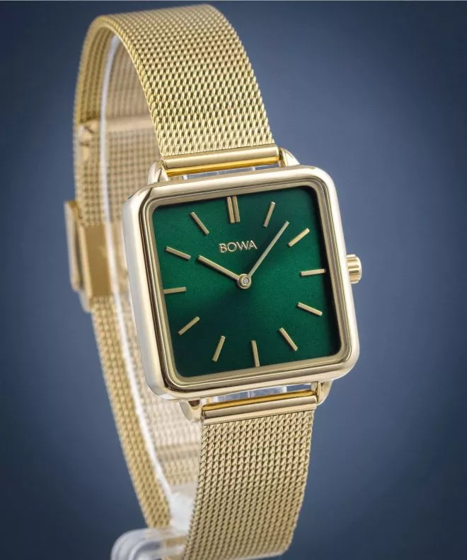 Hodinky dámske BOWA Vienna Green Gold Mesh 29 VI294-04-164M